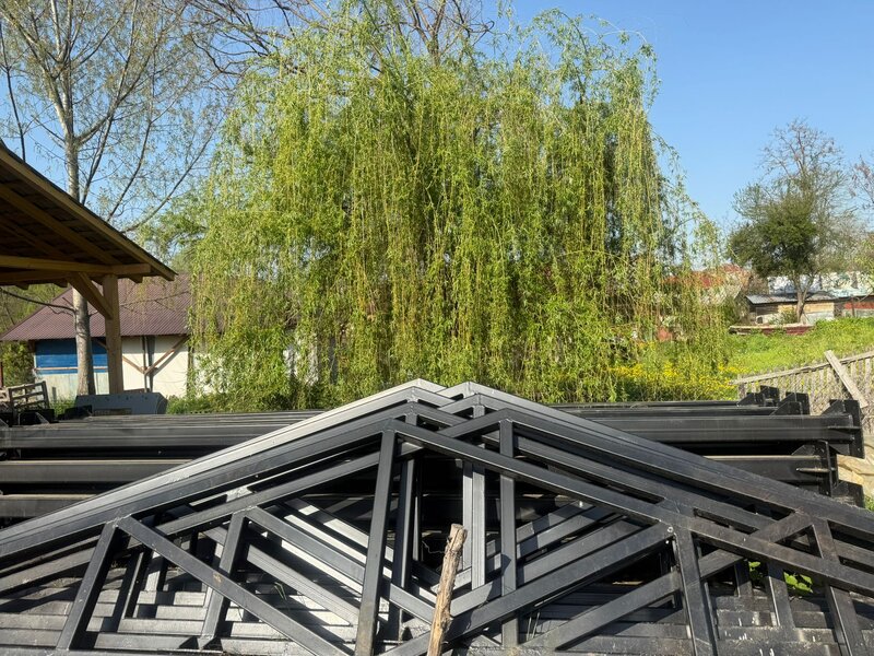 Hala metalica demontabila 7,30 × 28 m, stalpi 6 m (+1,25 m ferme)